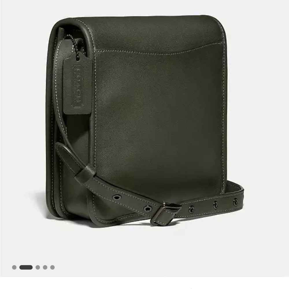 Coach Dark Green Leather Crossbody Bag - Picture 5 of 15